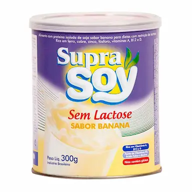 Leite sem Lactose Supra Soy Sabor Banana com 300g