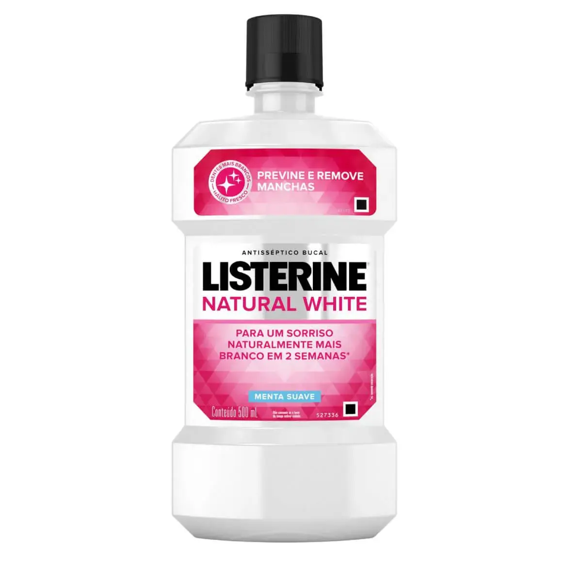 Enxaguante Antisséptico Bucal Listerine Natural White Antimanchas com 500ml
