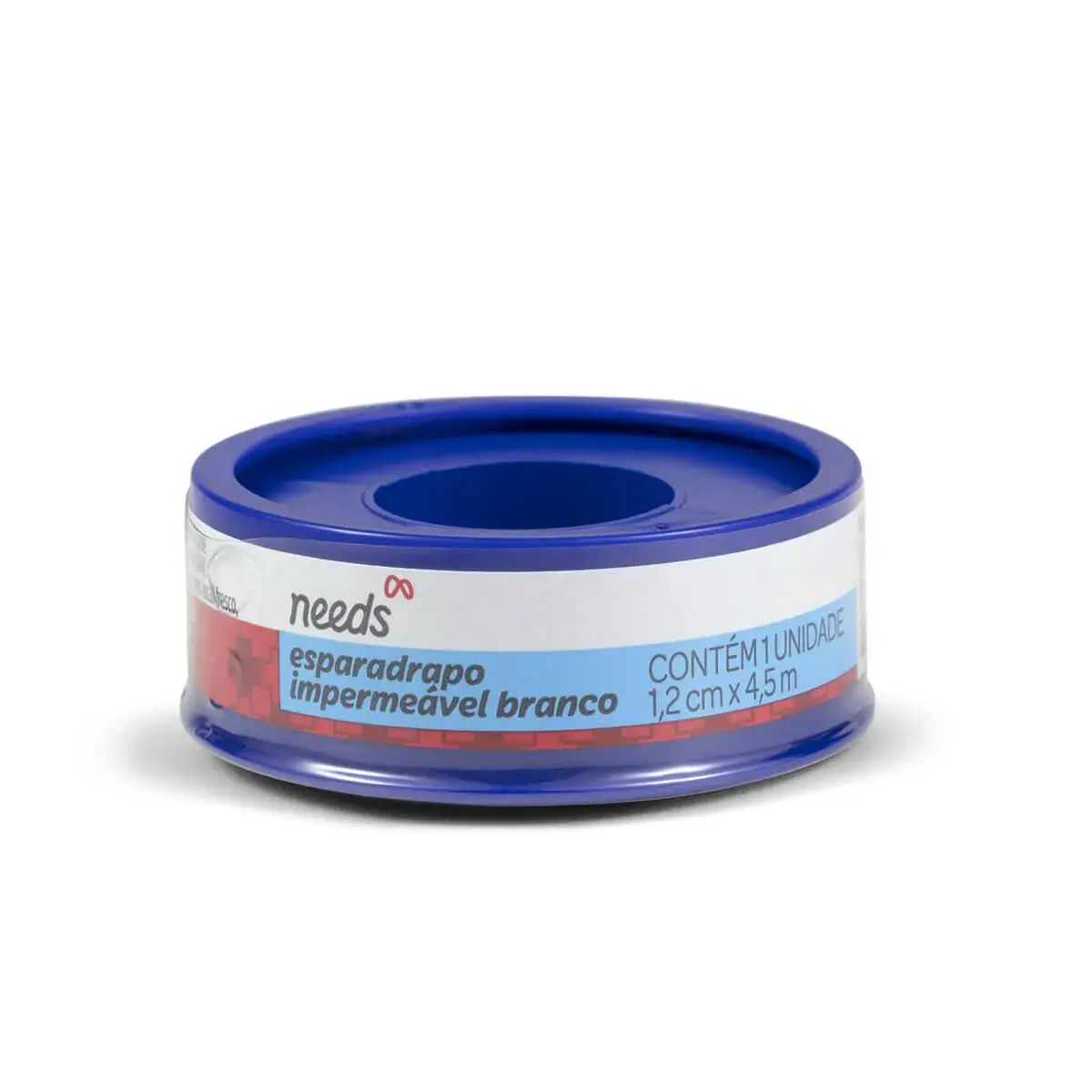 Esparadrapo Impermeável Needs Branco de 1,2cm x 4,5m com 1 unidade