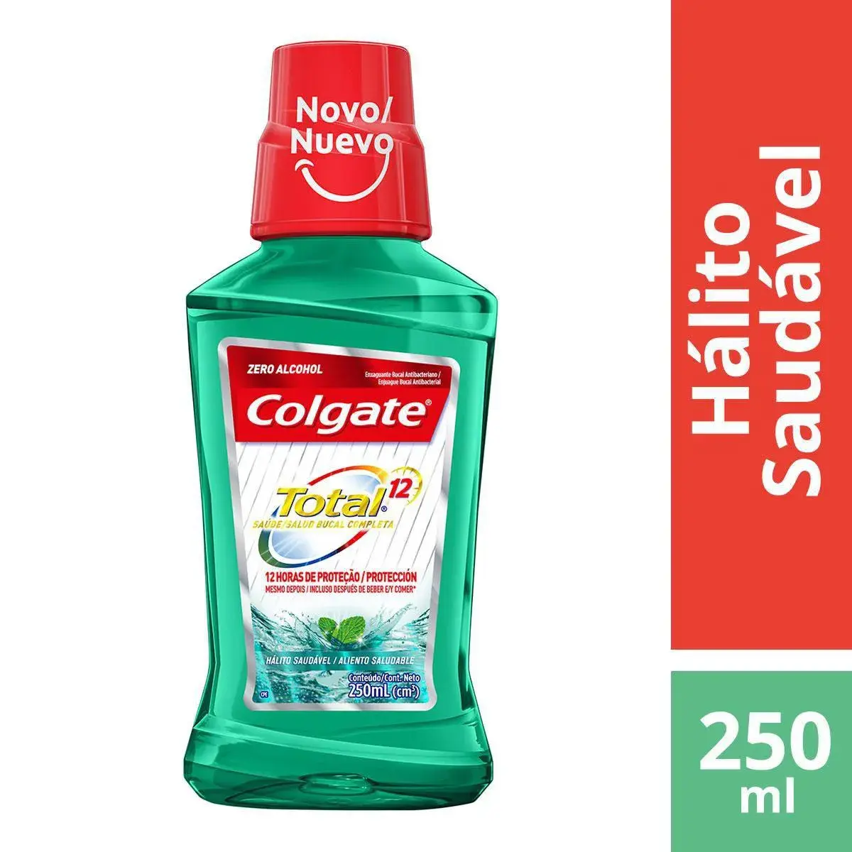 Enxaguante Antisséptico Bucal Colgate Total 12 Hálito Saudável Zero Álcool com 250ml