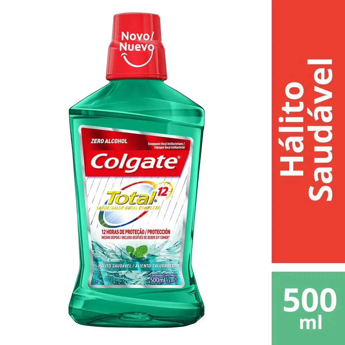 Enxaguante Antisséptico Bucal Colgate Total 12 Hálito Saudável Zero Álcool com 500ml