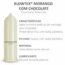 Camisinha Blowtex Morango com Chocolate com 3 unidades