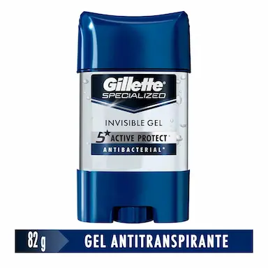 Desodorante Antitranspirante Clear Gel Gillette Antibacteriano Masculino com 82g