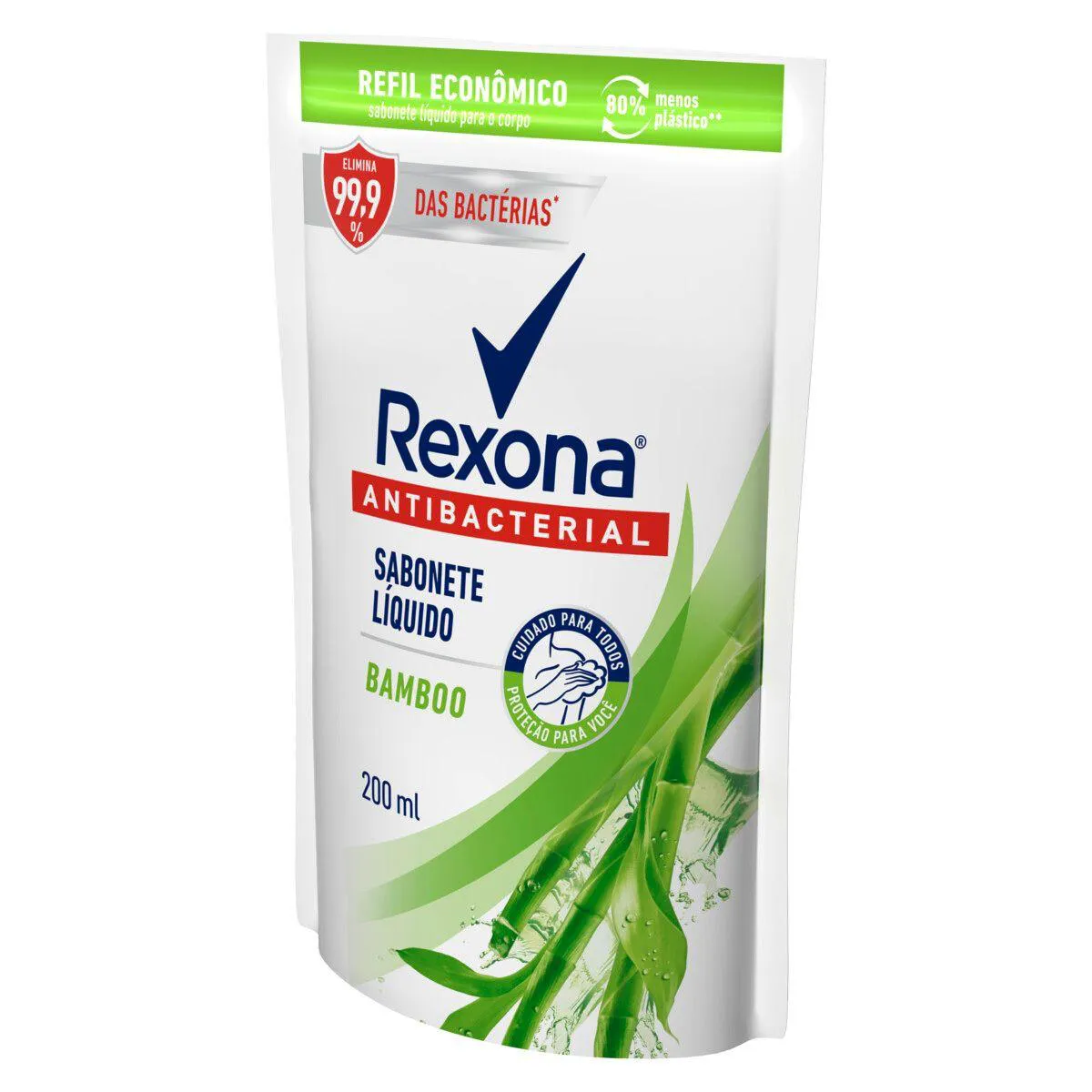 Refil Sabonete Líquido Rexona Antibacterial Bamboo com 200ml