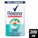 Refil Sabonete Líquido Rexona Antibacterial Fresh com 200ml