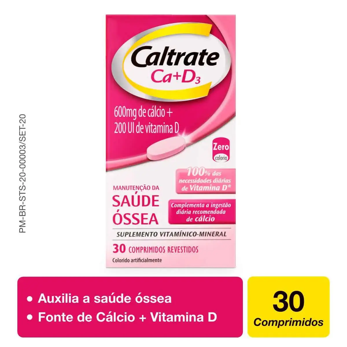 Caltrate Ca+D3 600mg + 200UI 30 comprimidos