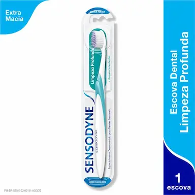 Escova de Dente Sensodyne Limpeza Profunda Extra Macia com 1 unidade