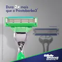 Kit Carga para Aparelho de Barbear Gillette Mach3 Sensitive com 4 unidades + 1 Mini Gel de Barbear Mach 3 Complete com 71g