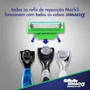 Kit Carga para Aparelho de Barbear Gillette Mach3 Sensitive com 4 unidades + 1 Mini Gel de Barbear Mach 3 Complete com 71g