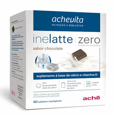 Suplemento Alimentar Inelatte Zero Chocolate com 60 tabletes
