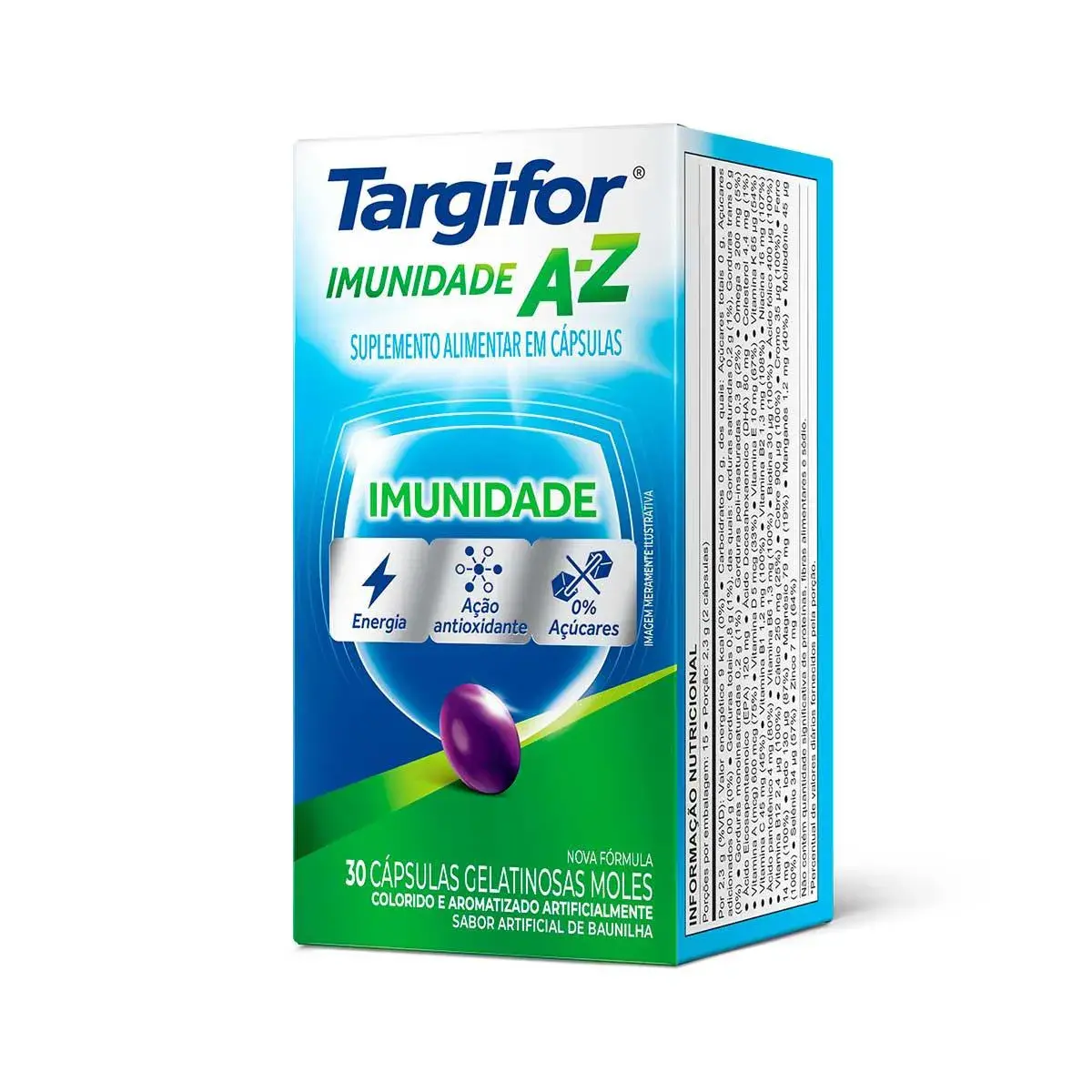Polivitamínico Targifor Imunidade A-Z 30 cápsulas