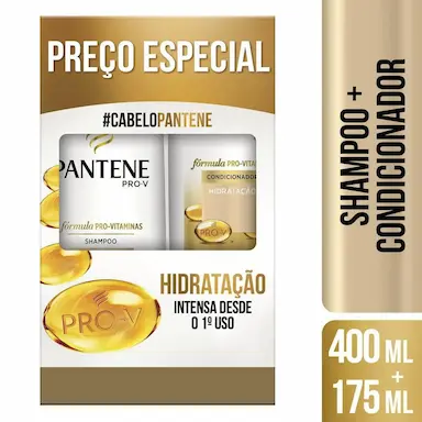 Shampoo 400ml + Condicionador 175ml  Pantene Hidratação