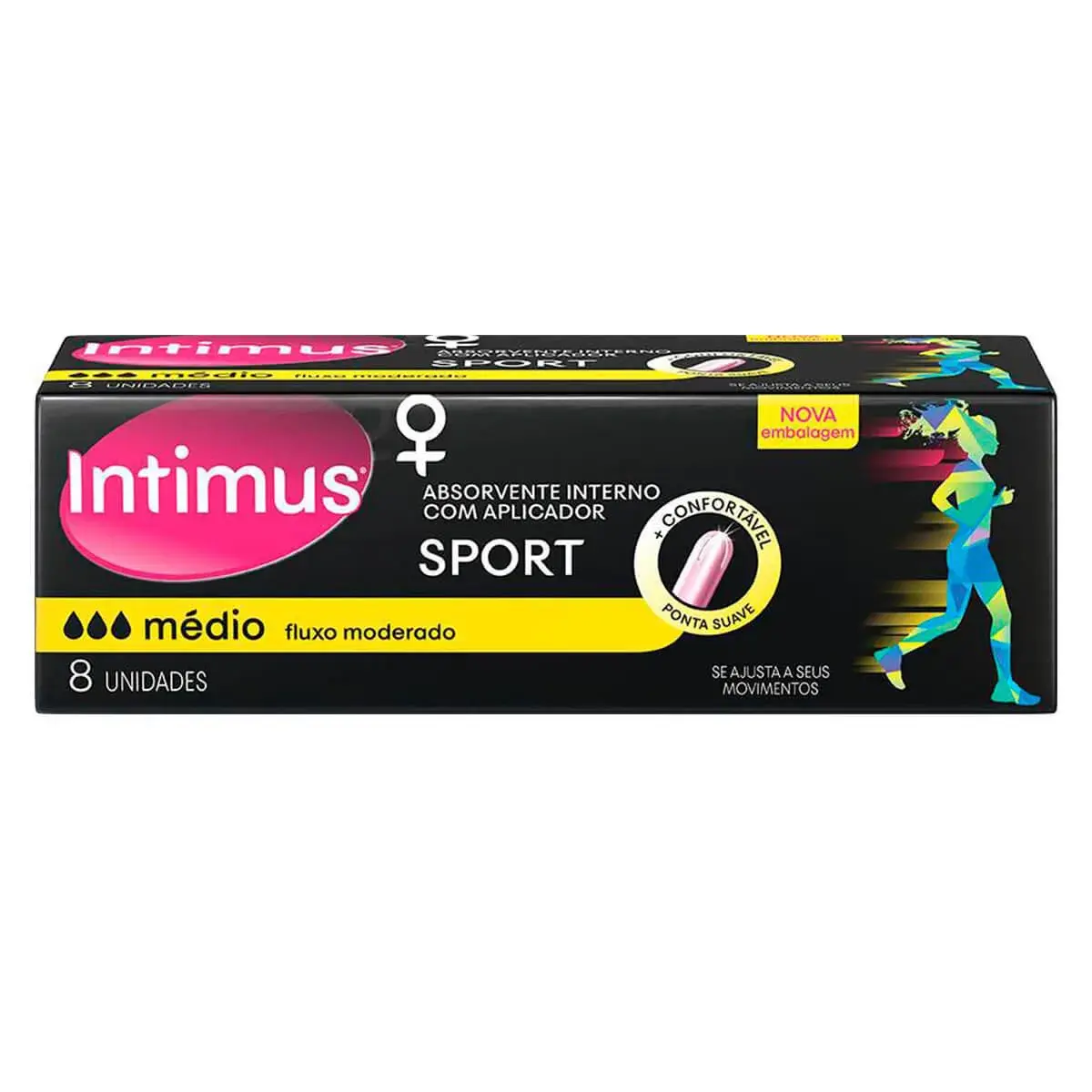Absorvente Interno Intimus Sport Médio 8 unidades + Aplicador