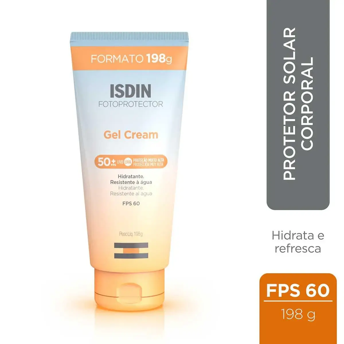 Protetor Solar Corporal Isdin Gel Creme FPS 60 com 198g