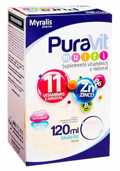 Suplemento Vitamínico-Mineral Puravit Multi Solução Oral com 120ml