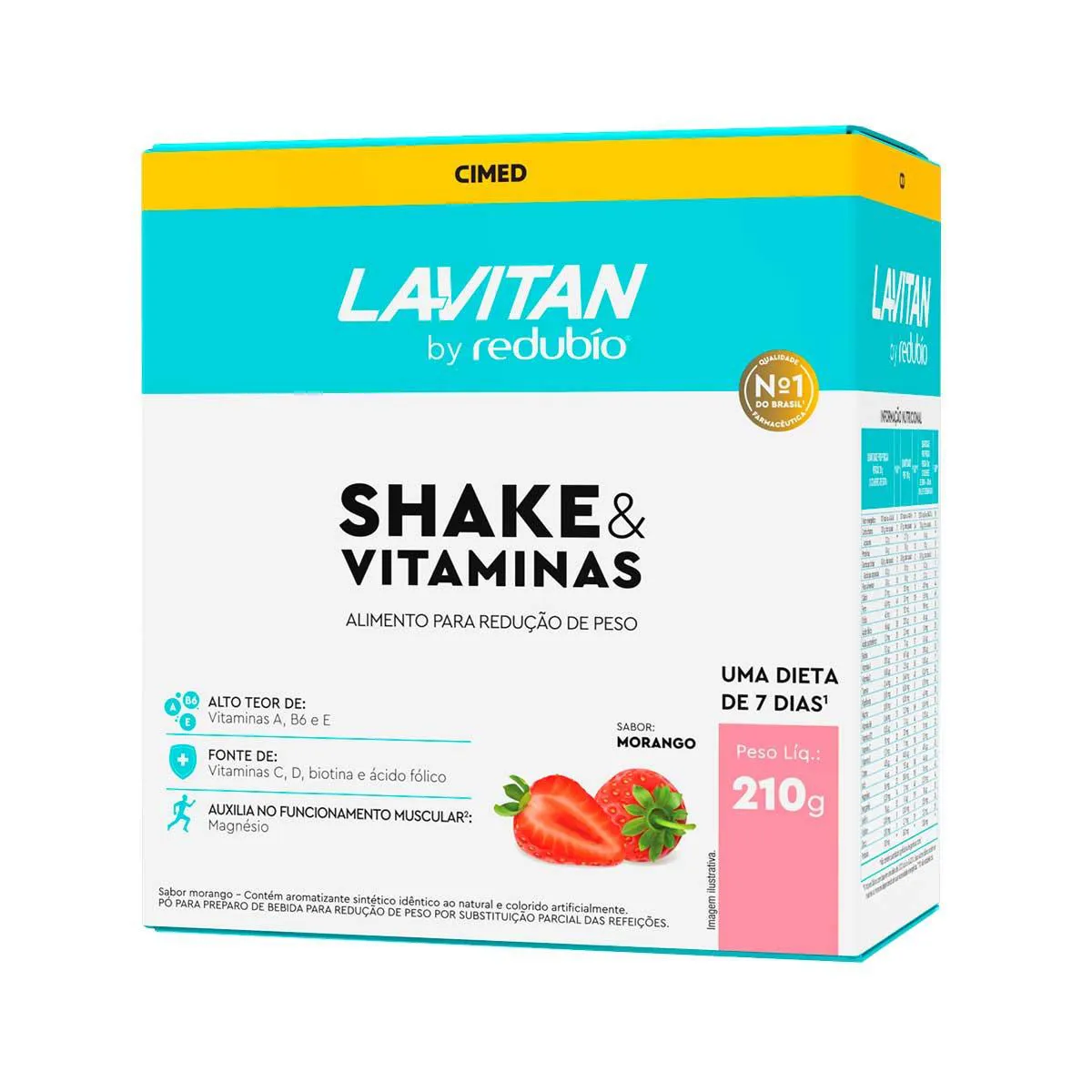 Redubío Shake Slim Sabor Morango 210g