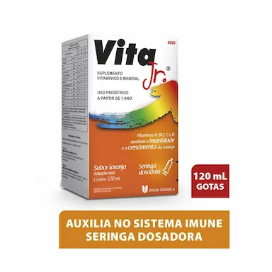 Suplemento Vitamínico-Mineral Vita Jr Sabor Laranja Solução com 120ml