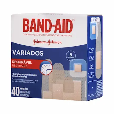 Curativo Band-Aid Variados com 40 unidades