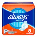 Absorvente Always Seca P com Abas 8 unidades
