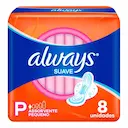 Absorvente Always Suave P com Abas 8 unidades