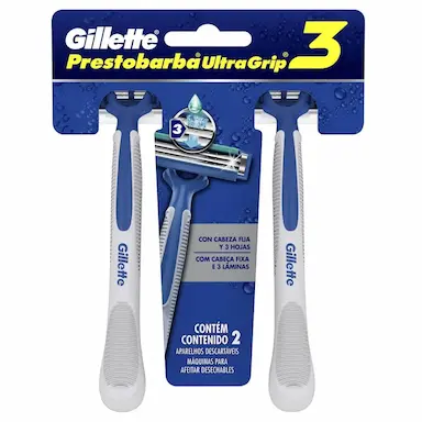Barbeador Gillette Prestobarba Ultragrip 3 2 unidades