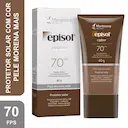 Protetor Solar Facial Episol Com Cor Pele Morena Mais FPS 70 com 40g
