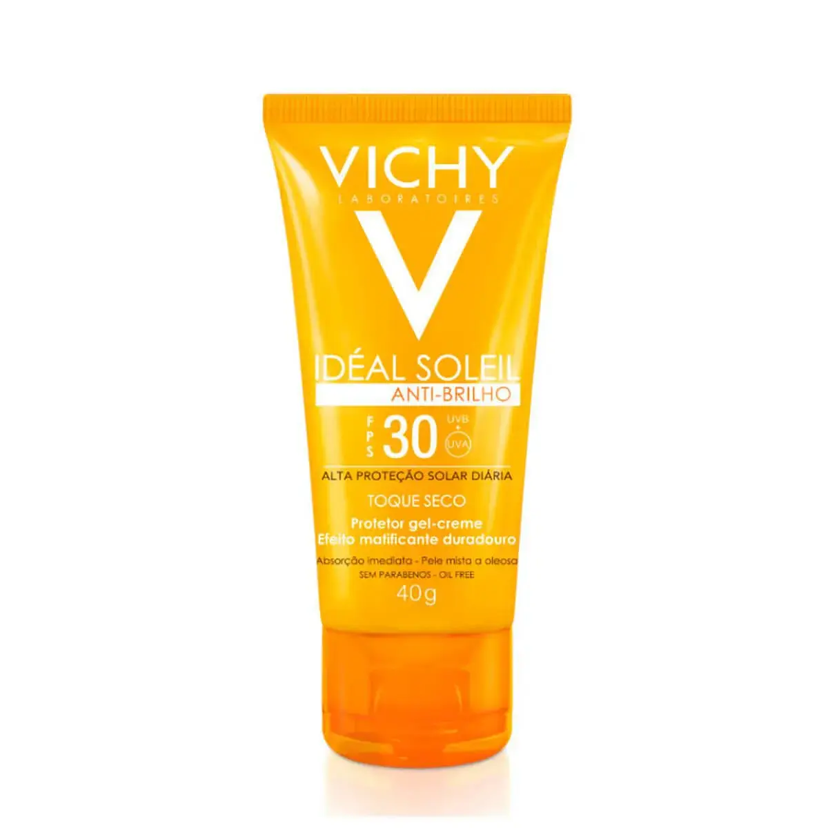 Protetor Solar Facial Idéal Soleil Anti-Brilho Toque Seco FPS 30 com 40g
