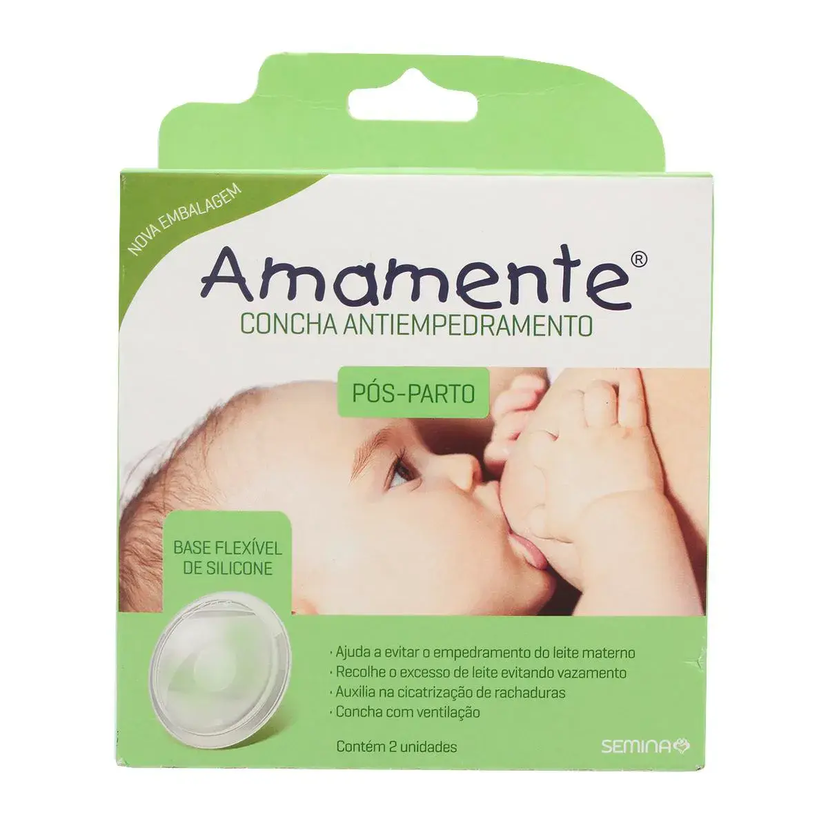 Concha Antiempedramento Amamente Pós-Parto com 2 unidades