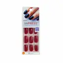 Unhas Autocolantes Impress Message Me Média com 24 Unidades