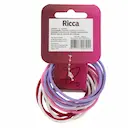Elástico para Cabelo Ricca Basic Fashion sem Metal com 12 unidades