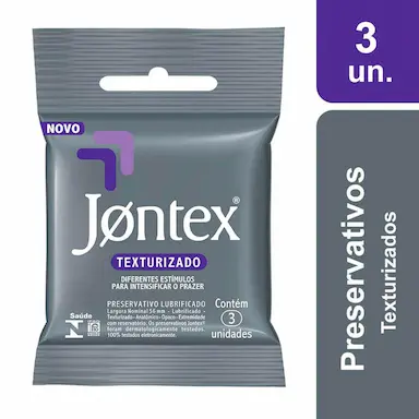 Camisinha Jontex Sensation Texturizado com 3 unidades
