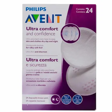 Absorvente para Seios Avent com 24 unidades