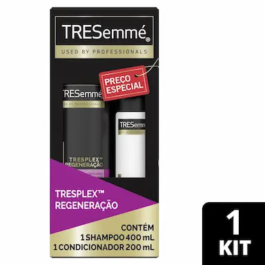 Kit Tresemmé Shampoo Tresplex com 400ml + Condicionador com 200ml