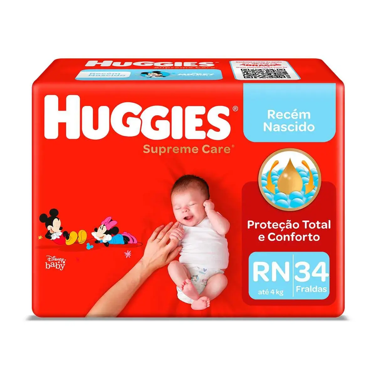 Fralda Huggies Supreme Care RN - 34 Unidades