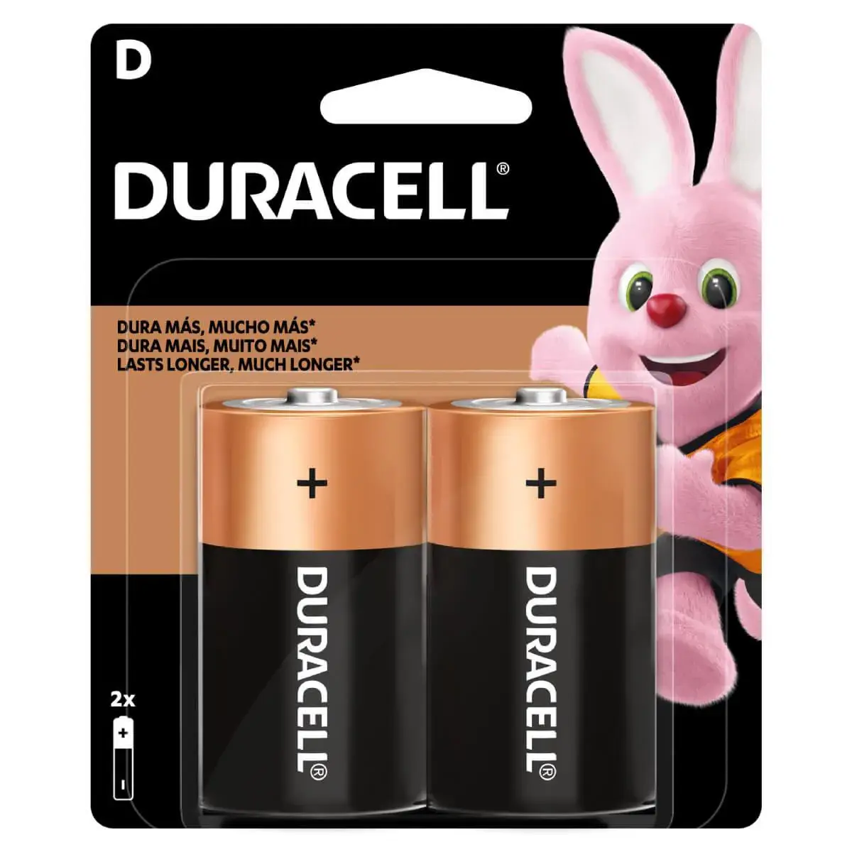 Pilha D Duracell Alcalina com 2 unidades