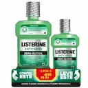 Kit Enxaguante Bucal Listerine Anticáries Zero Álcool Sabor Menta com 500ml + 250ml