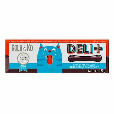 Chocolate ao Leite Gold&Ko Deli + Zero Açúcar com 15g