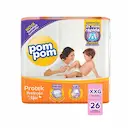 Fralda Pom Pom Protek Proteção de Mãe XXG - 26 Unidades