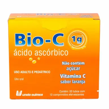 Vitamina C Bio-C Sabor Laranja 30 comprimidos efervecentes