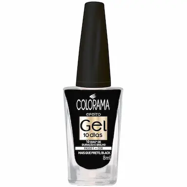 Esmalte Colorama Efeito Gel Cor Mais Que Preto, Black com 8ml