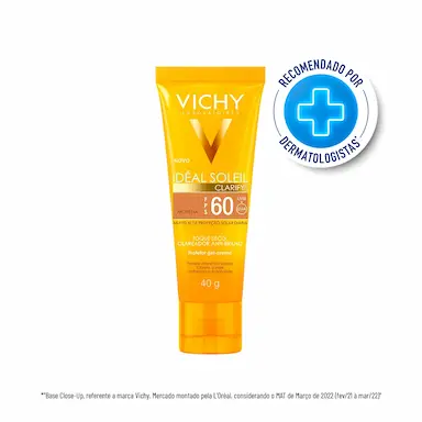 Protetor Solar Facial Vichy Idéal Soleil Clarify Cor Morena FPS 60 com 40g