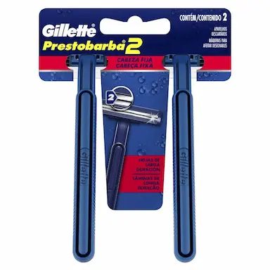 Gillette Prestobarba 2 Barbeador Descartável com 2 unidades