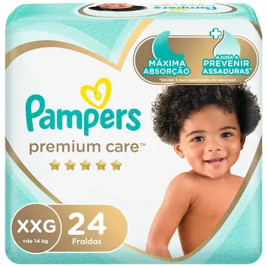 Fralda Pampers Premium Care XXG - 24 Unidades