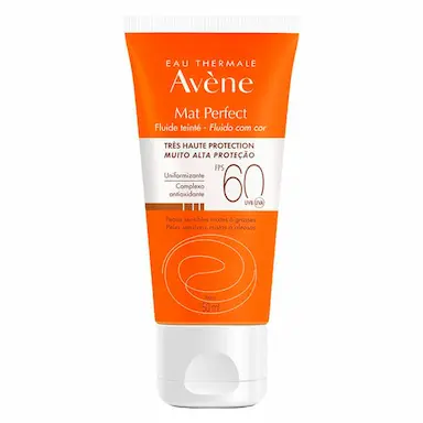 Protetor Solar Avène Mat Perfect Fluído com Cor FPS 60 com 50ml