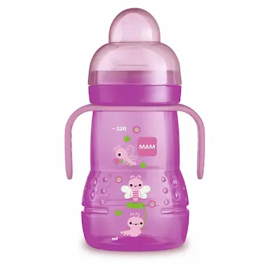 Copo de Transição MAM Trainer+ Rosa com 220ml