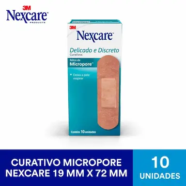 Curativo 3M Nexcare Micropore com 10 unidades