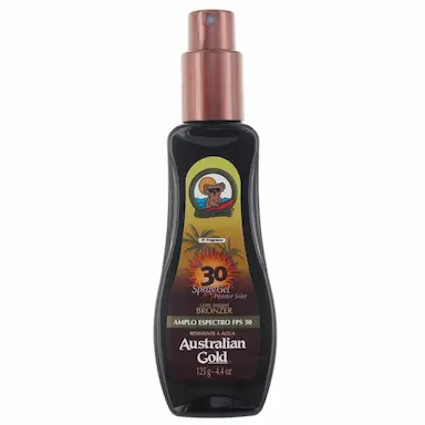 Protetor Solar Corporal Australian Gold Instant Bronzer FPS 30 Spray com 125ml