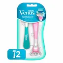 Aparelho de Depilar Gillette Venus Sensitive Feminino com 2 unidades
