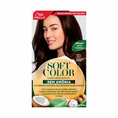 Tintura Wella Soft Color 30 Castanho Escuro com 1 unidade