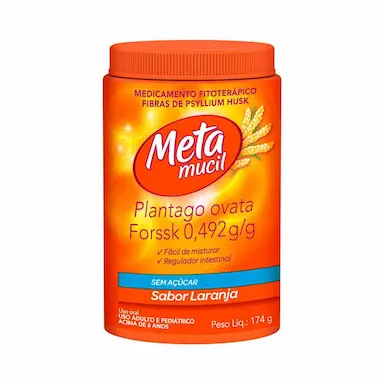 Metamucil Sabor Laranja Sem Açúcar 174g